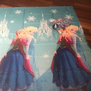 Frozen Shower Curtain With Hooks and Other Items